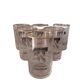 Set of 6 fruidam fruit juice glasses
