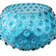 Vintage bubble vase in blue glass