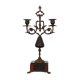 Old chandelier in bronze and marble, early 20th century