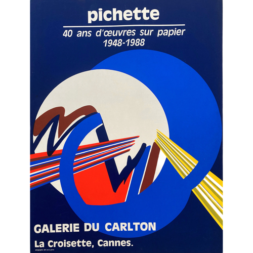 Affiche de James Pichette pour la Galerie du Carlton 1988