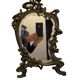 Mirror in gilded bronze and beveled glass 30x48cm
