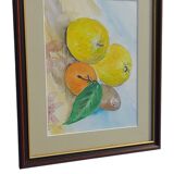 Nature morte encadrée sous verre signée R. Honain33 X 27 cm