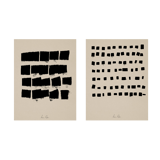Pair of giclee prints, abstract wall art set of two, 50x70cm