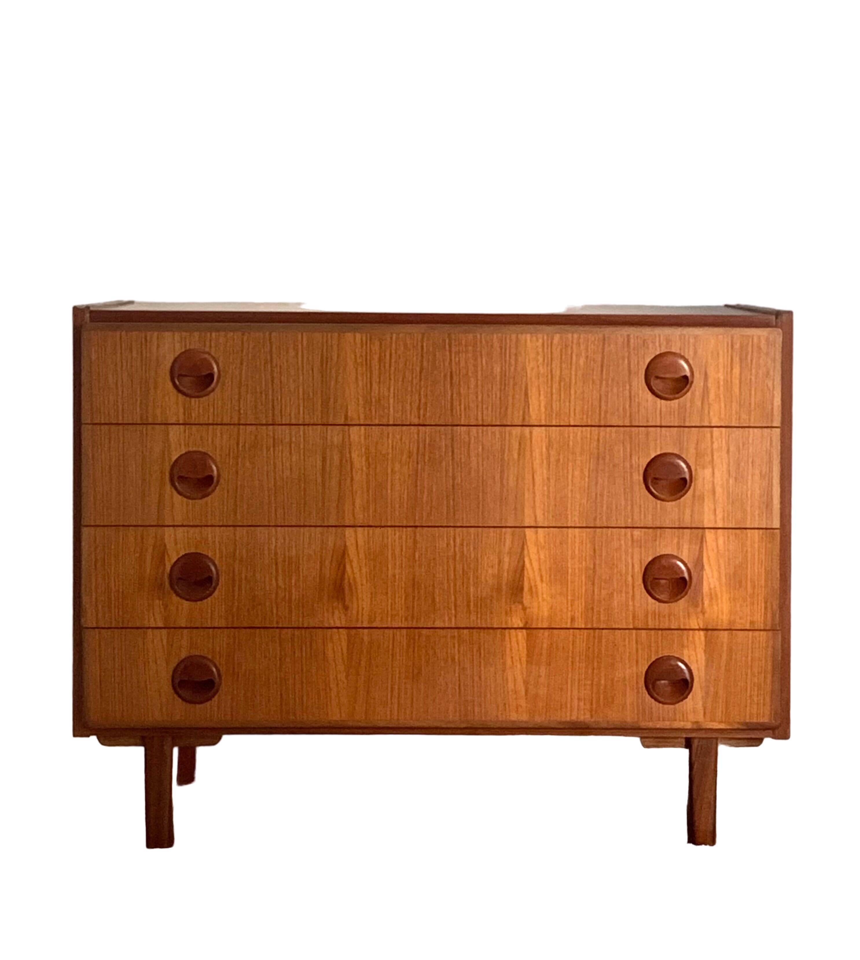Scandinavian teak chest of drawers 1960s