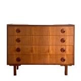 Commode scandinave en teck 1960s