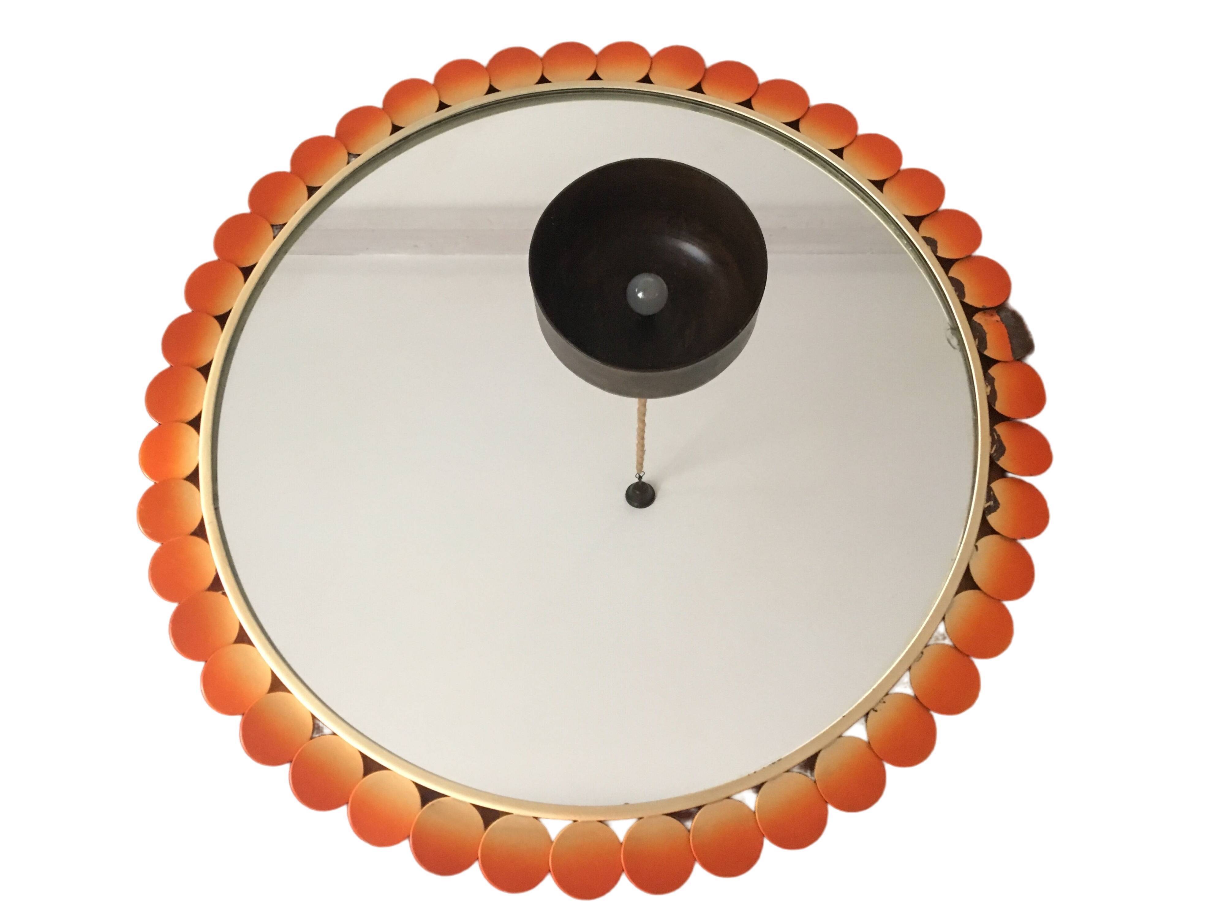 Miroir pétales vintage seventies 56cm