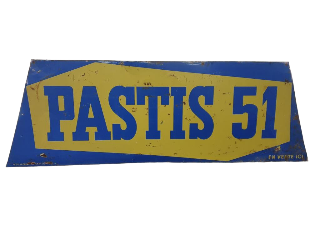 BISTROT - SHEET ADVERTISING - ADVERTISING PASTIS 51
