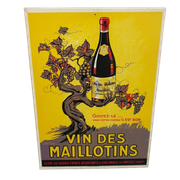 Old advertising of Bistrot - Advertising poster Vin des Maillotins
