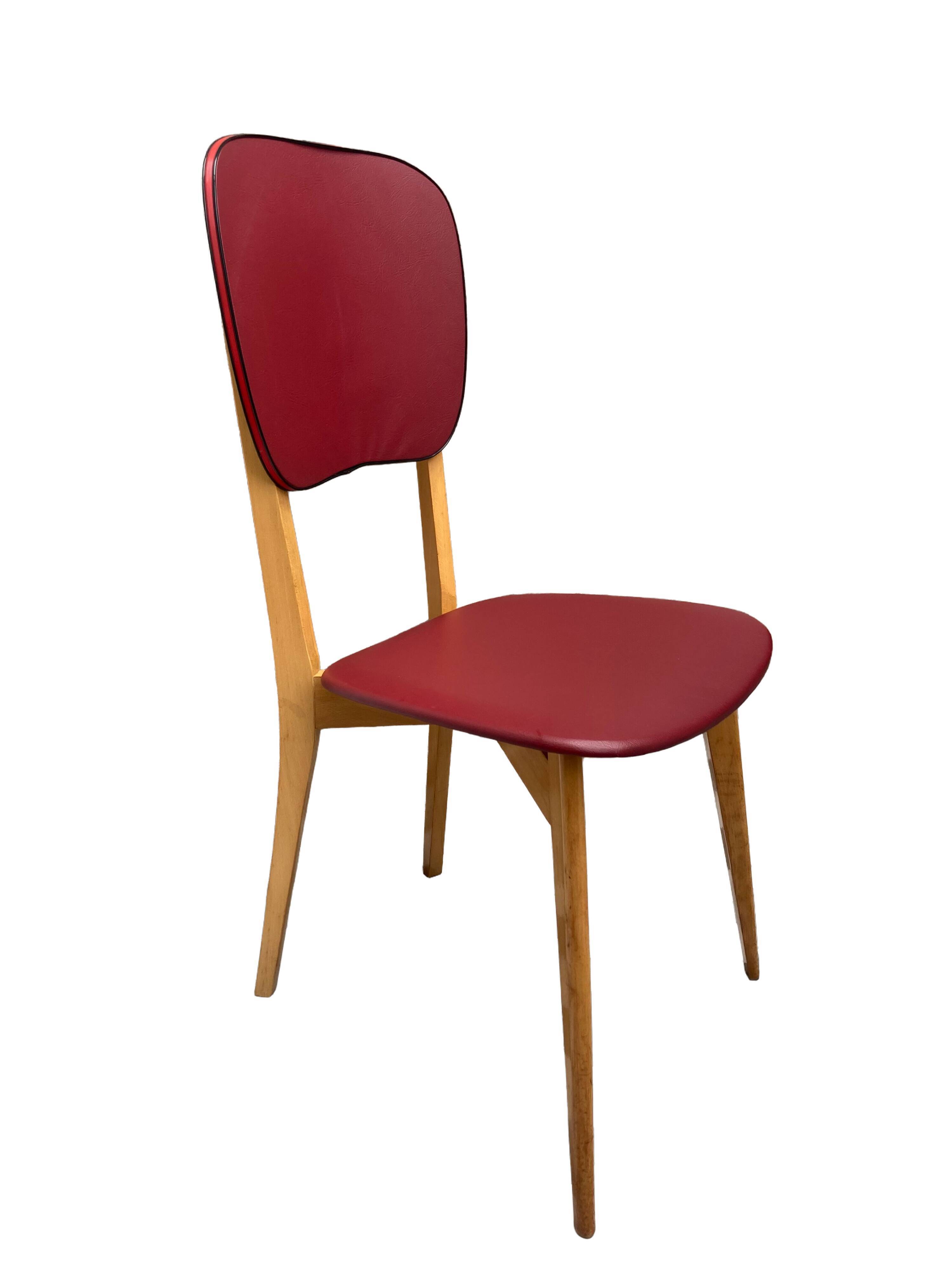 Red skaï chair 60s