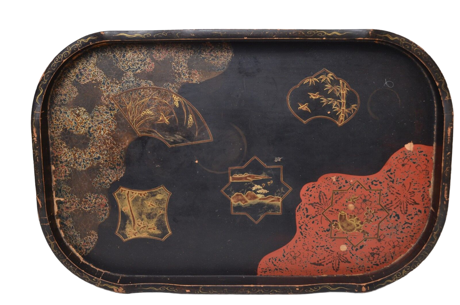 Japan - Antique lacquered wooden top