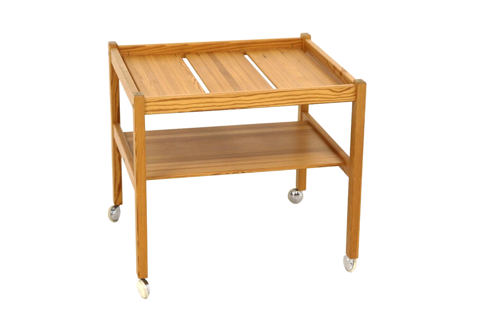 Scandinavian pine trolley, Yngve Ekström, Sweden, 1970