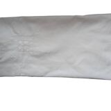 Embroidered white square tablecloth