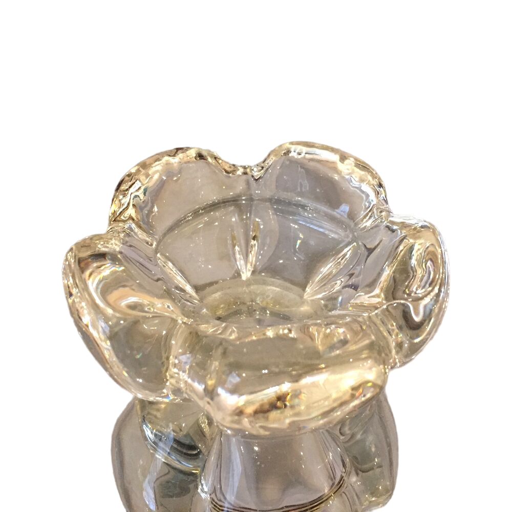 Pocket tray or candle holder in the shape of a flower Daum France