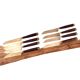 8 Vintage Knives, Antique Fruit Knives, Wooden Knife Set, Brass, Mid Century Cutlery.