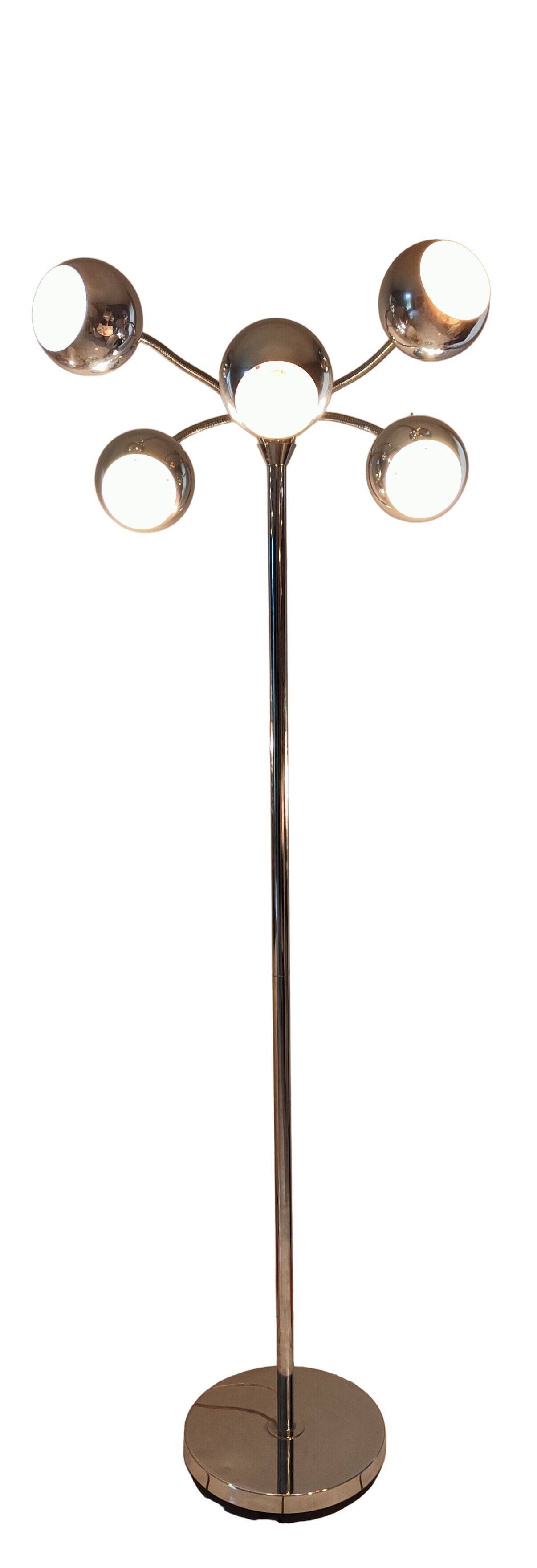Articulated eyes ball floor lamp