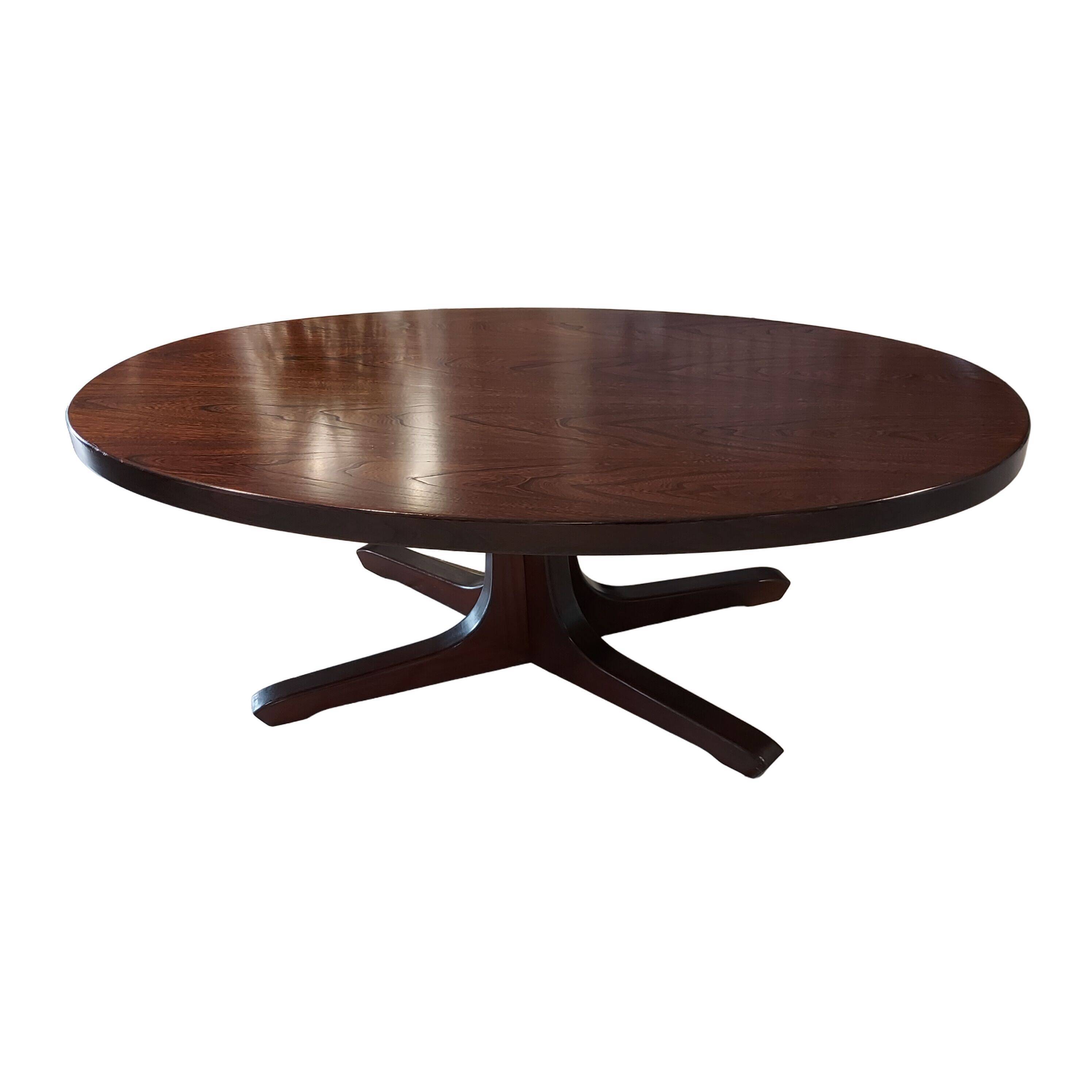 Vintage Baumann oval coffee table 1970s