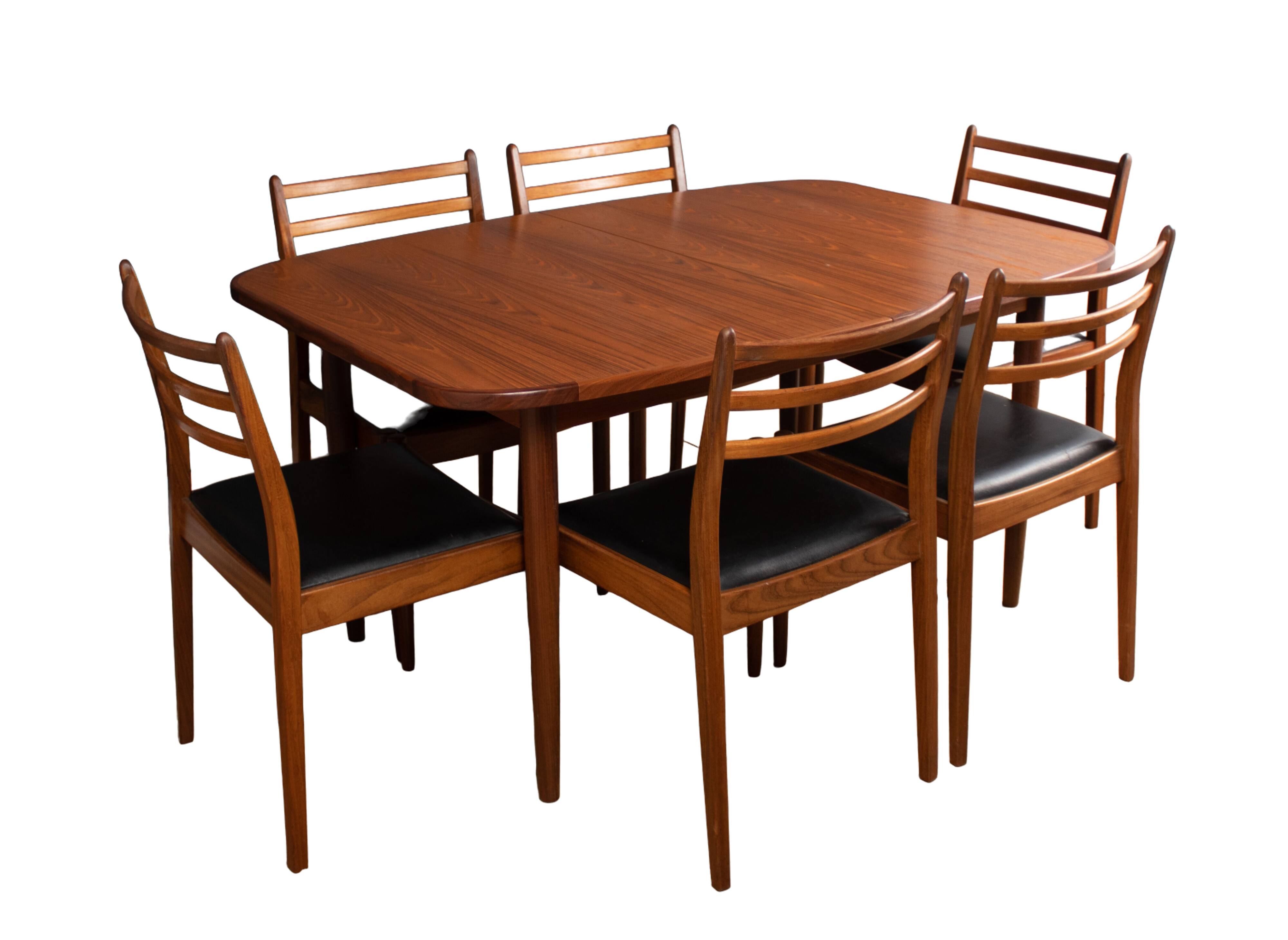 Retro Teak 1960s G Plan Fresco Dining Table & 6 Six Chairs By Victor Wilkins