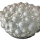Round ceiling lamp in bubbled glass / vintage 60s-70s
