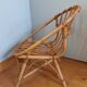 Children's armchair shell basket wicker rattan