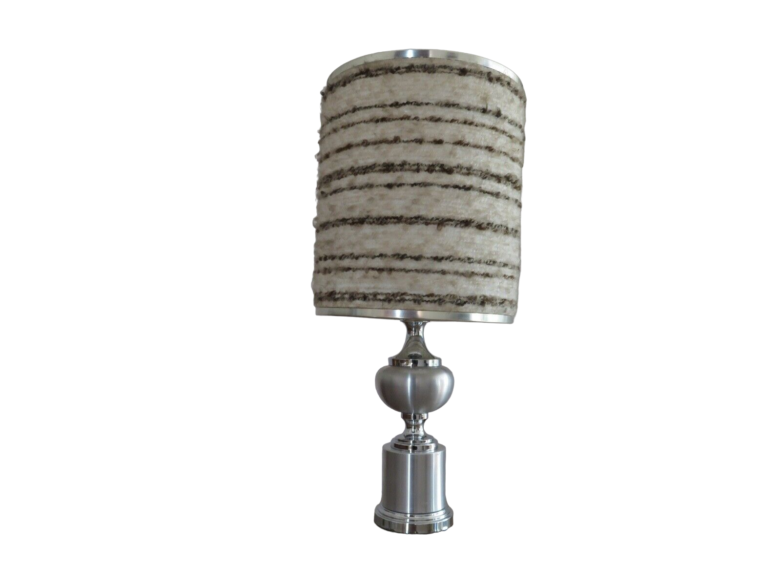 Brushed aluminum lamp and chrome aluminum typical 70s