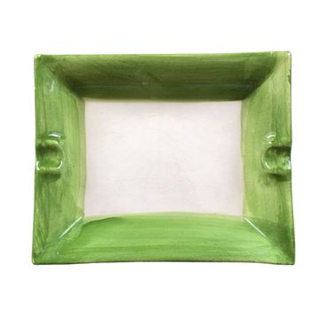 Empty green pocket and ivory
