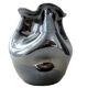 Vintage vase black iridescent 1950