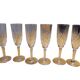 4 flutes à champagne en cristal de Saint louis modele Chantilly