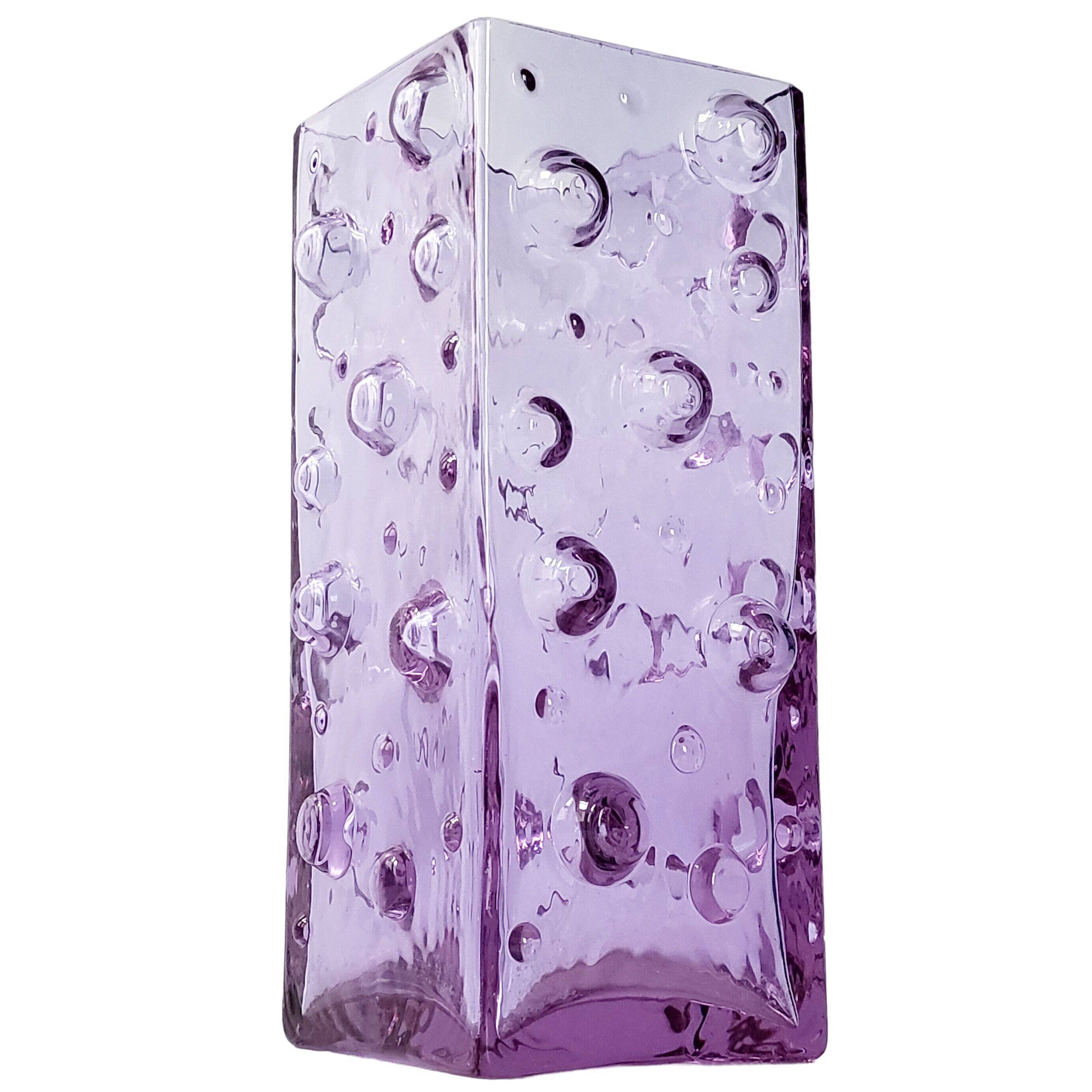 Vintage bubble glass vase 1970