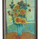 painting oil on canvas sunflowers still life signed