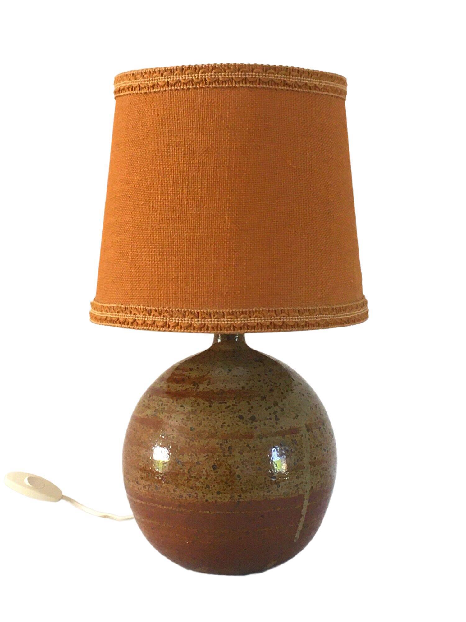 Vintage lamp in glazed stoneware 70s