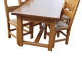 Table de ferme et 6 chaises