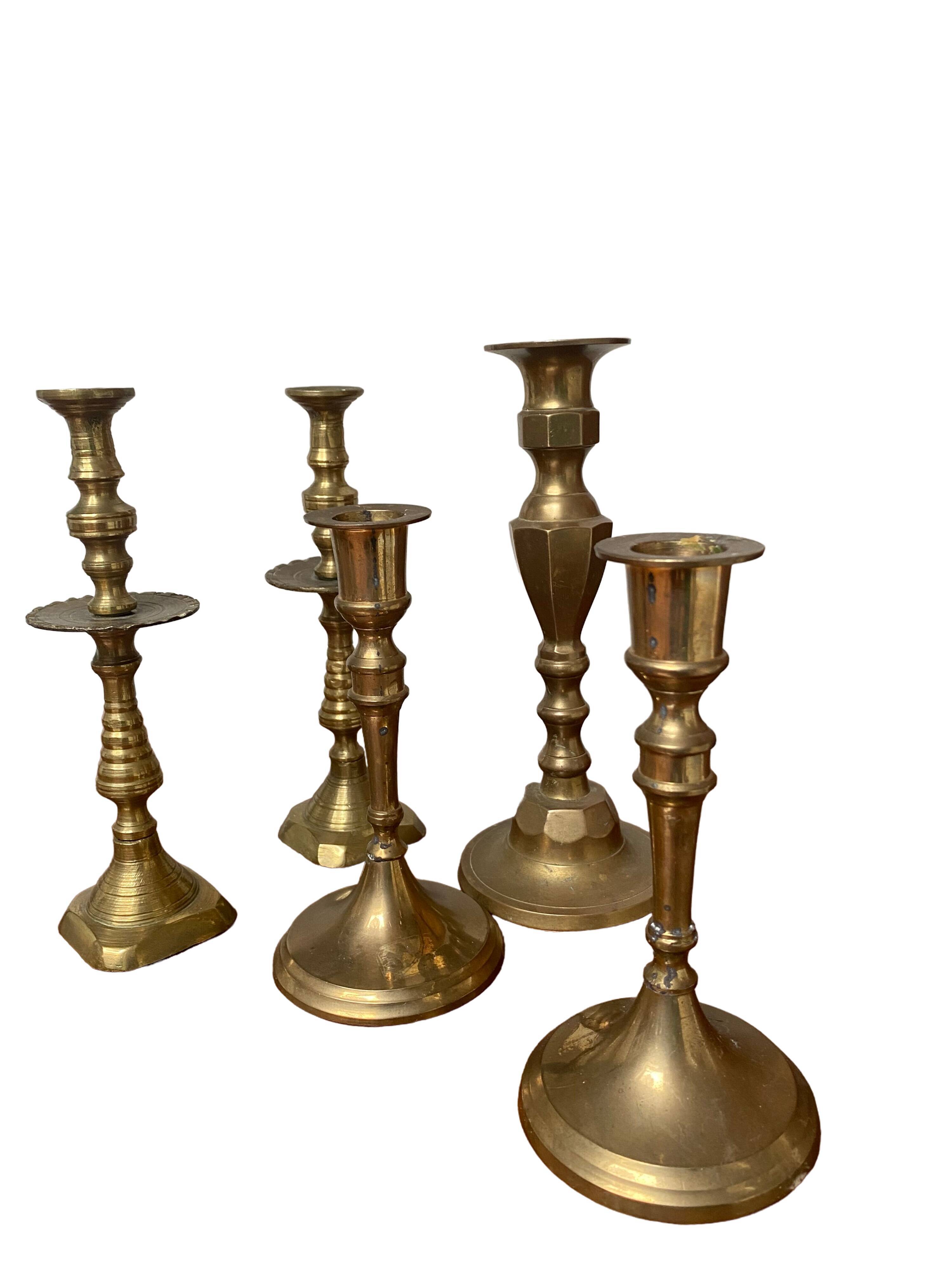 Brass candle holders
