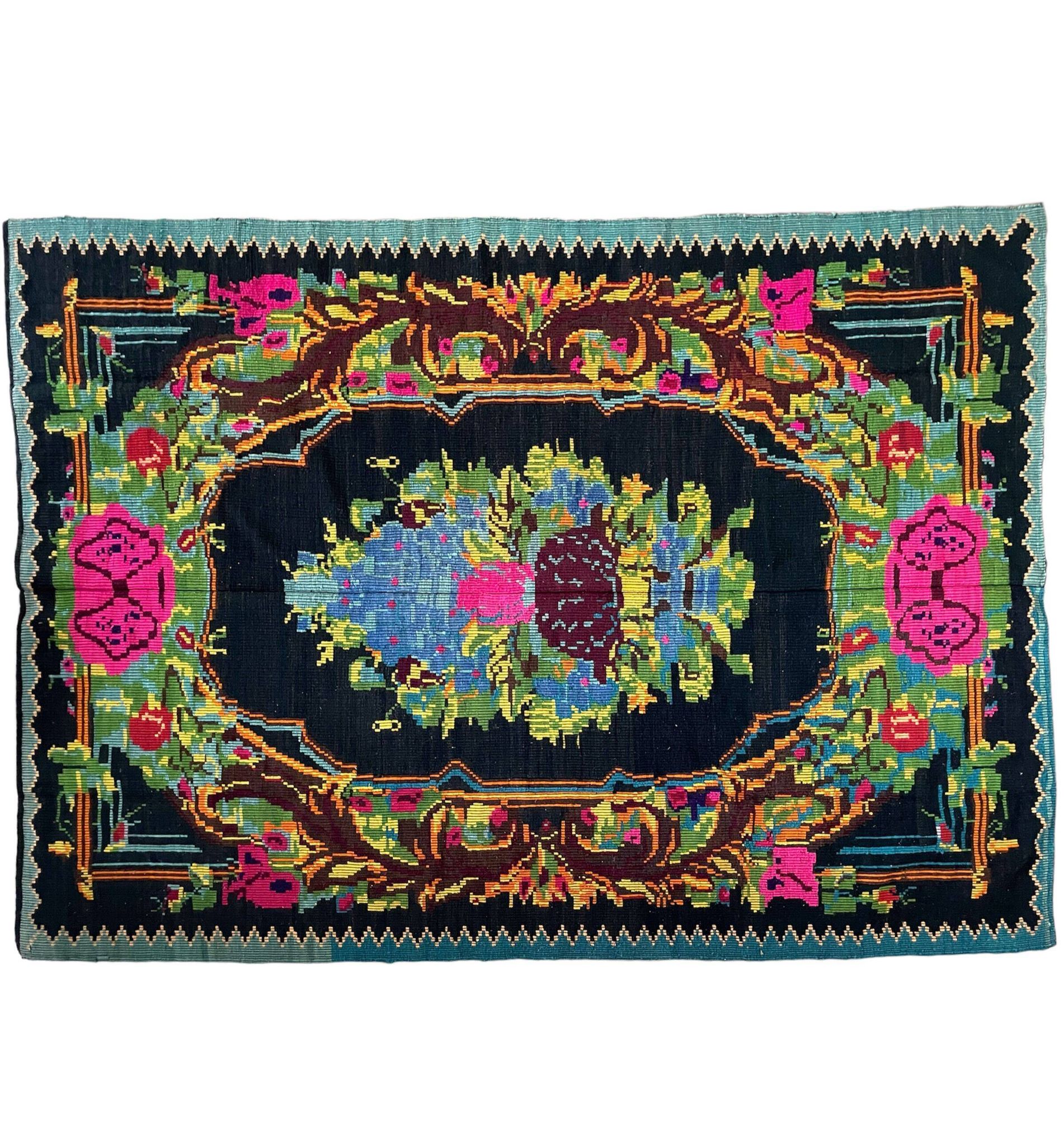 Romanian wool rug, 227x154cm