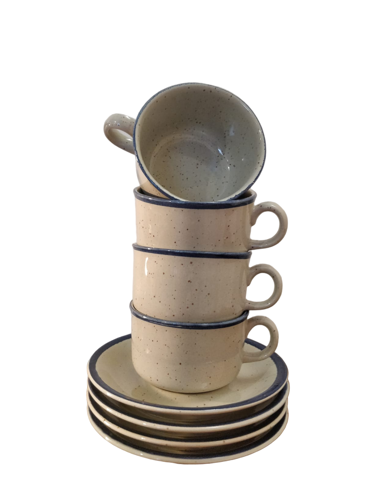 Four cups and their saucers