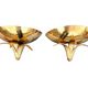 Pair of vintage bronze and antique metal wall lamps