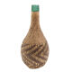 Two vintage bottles with wicker