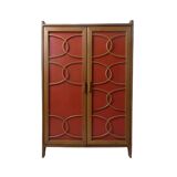 Rattan doll cabinet