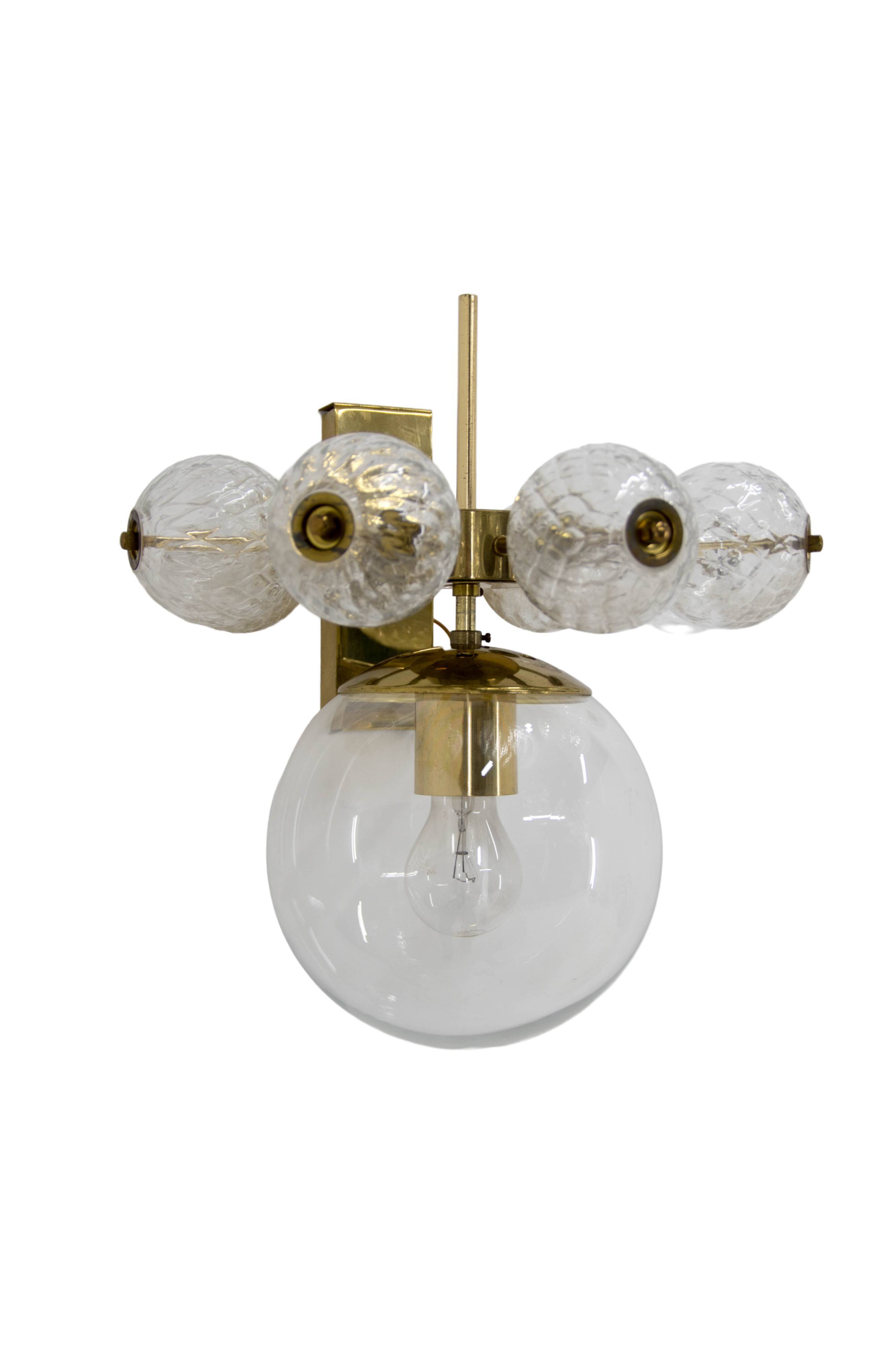 Wall Light by Jaroslav Bejvl for Kamenicky Senov, 1980s, 7+ Items Avaliable