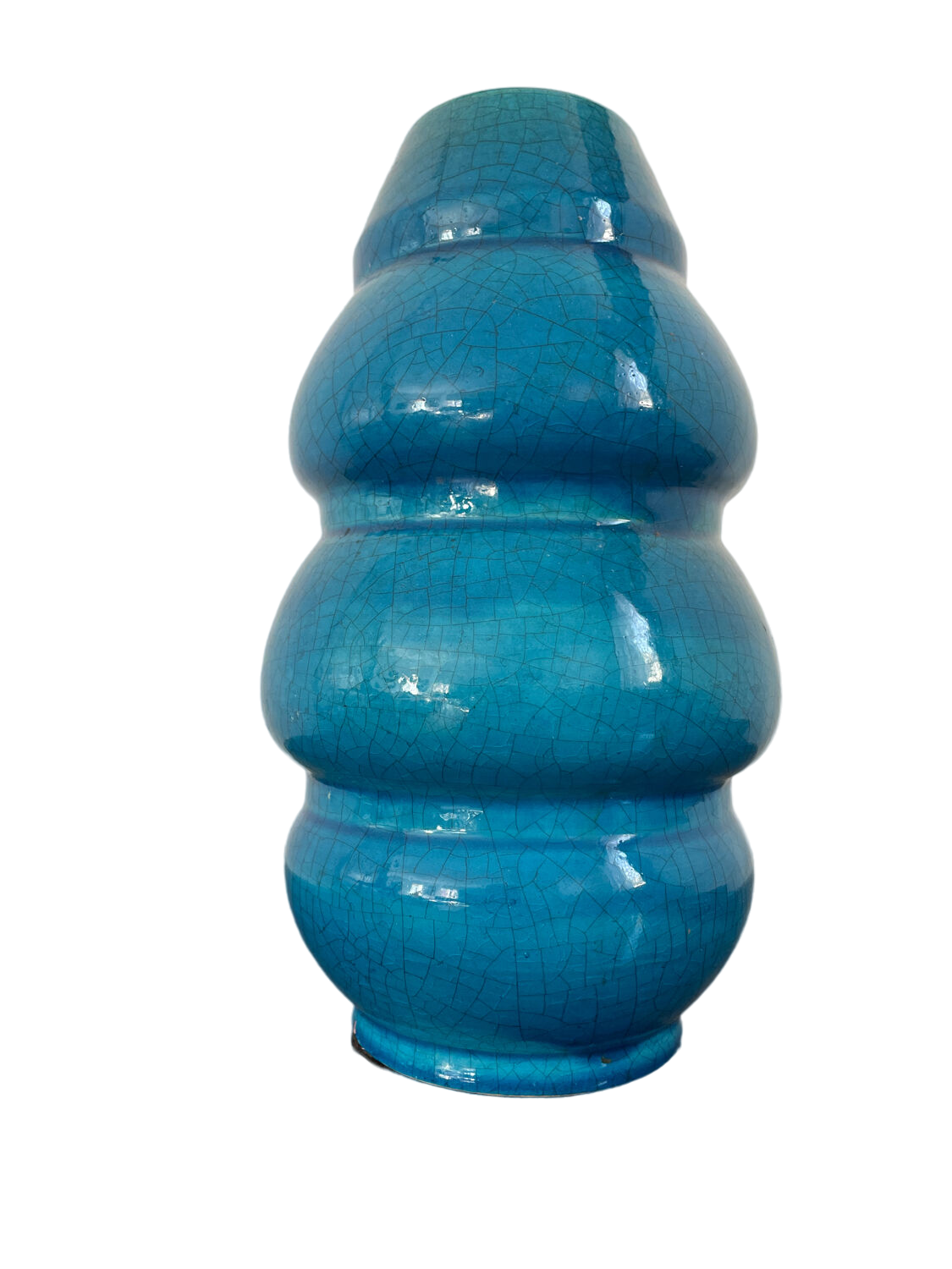 Cracked Art Deco ceramic vase Francis Bichoff