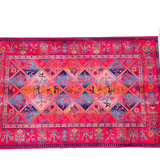 Multicolored carpet years 90/2000, 125 x 69cm