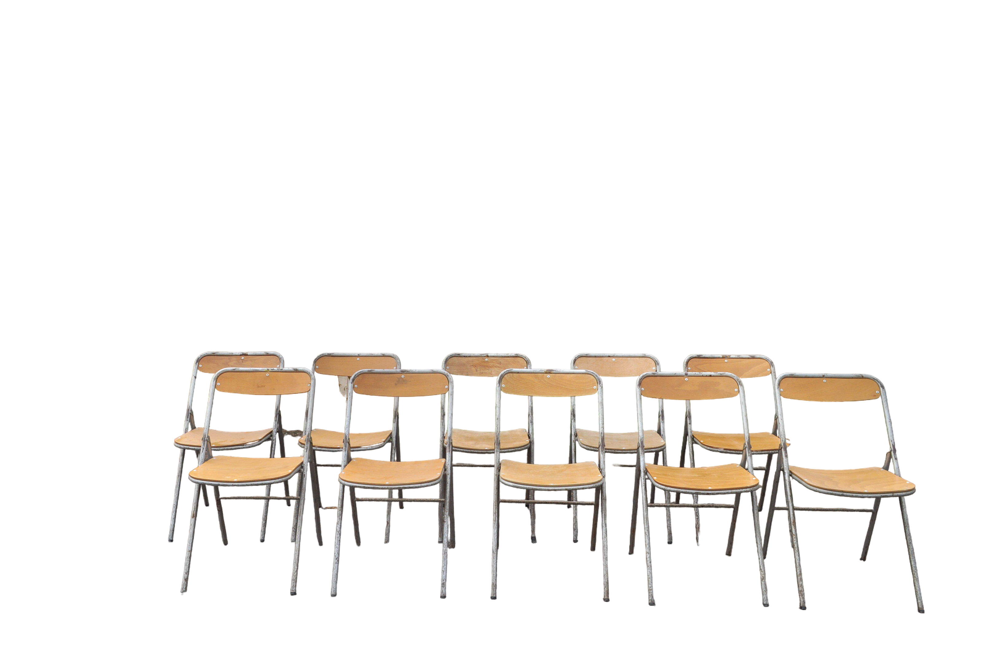 Set of folding chairs