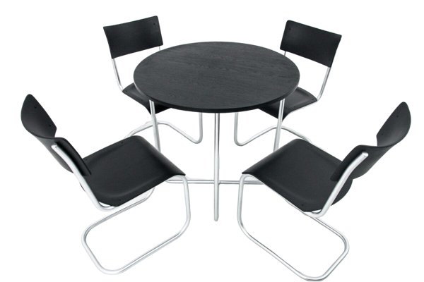 Table à manger set table et 4 chaises par Mart Stam, Pologne, années 1930