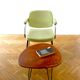 Table basse en bois de neem cuivré aspect coquillage