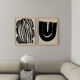Pair of giclee prints, abstract wall art set of two, 50x70cm