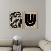 Paire d’estampes giclées, ensemble d’art mural abstrait de deux, 50x70cm