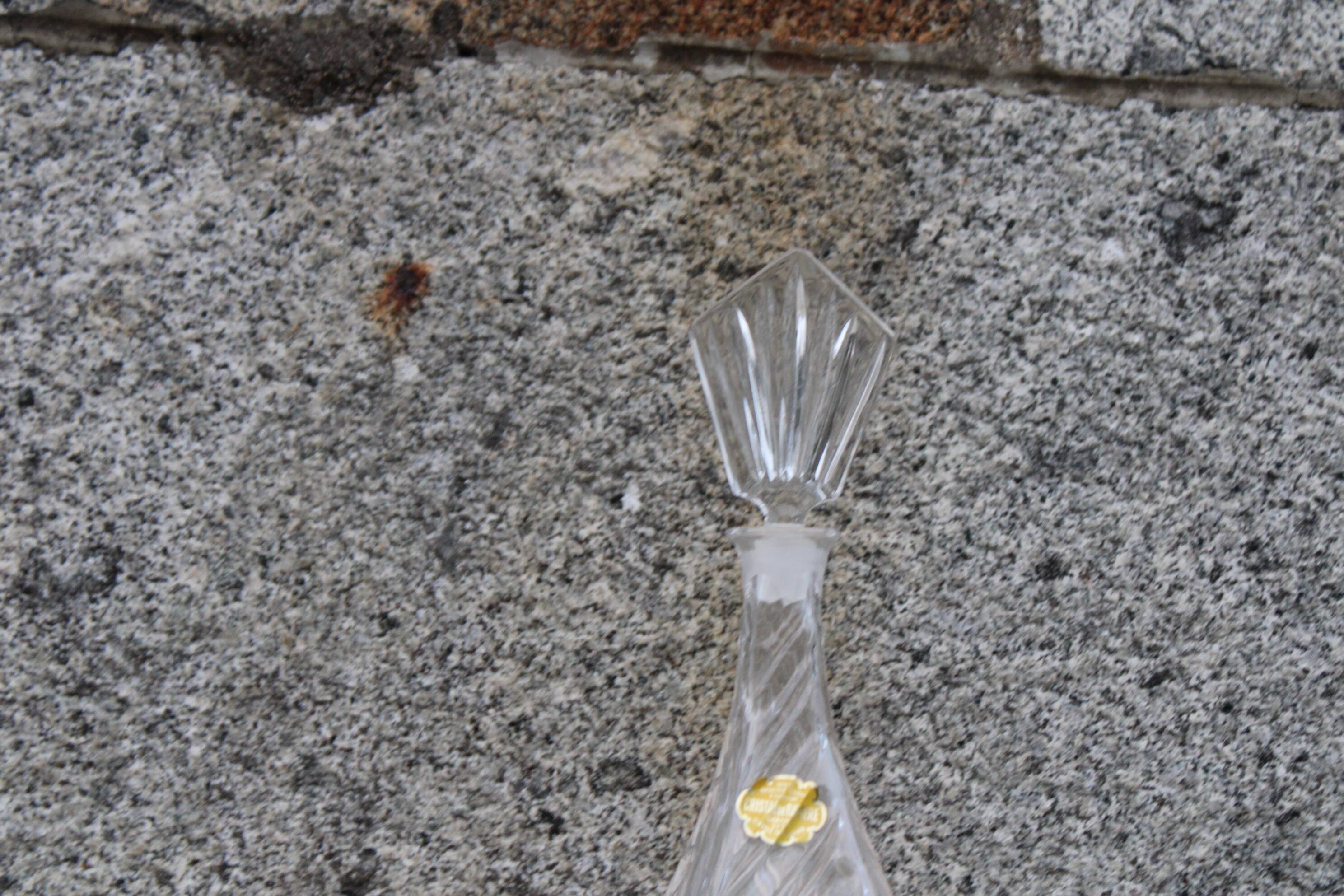 Bavarian crystal decanter + 8 glasses – with original box