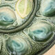 St. Clément XL oesterschaal, groen/gele majolica