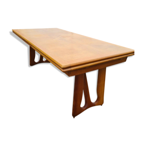 Table en chêne avec des allonges en chêne Guillerme et Chambron
