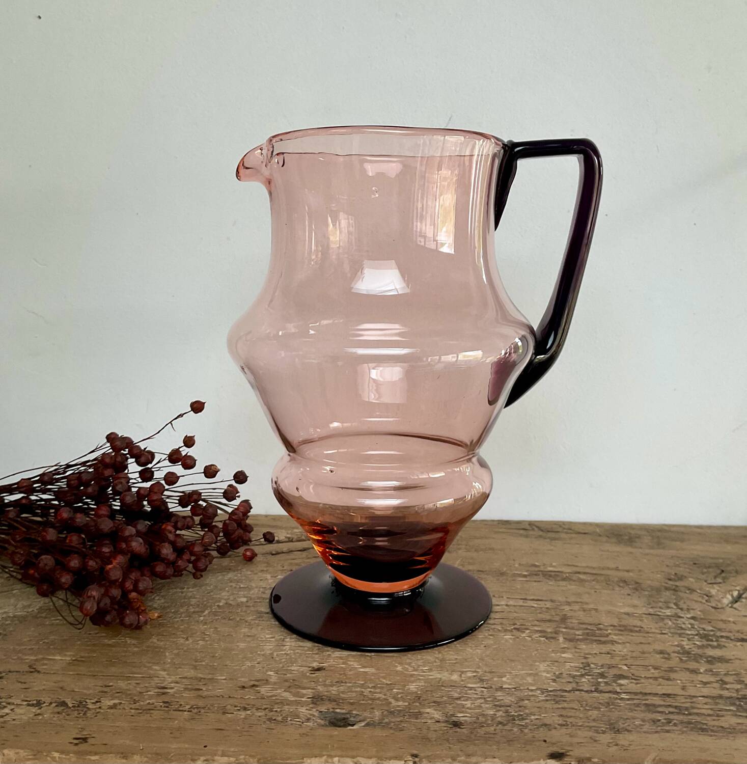 Blown glass jug
