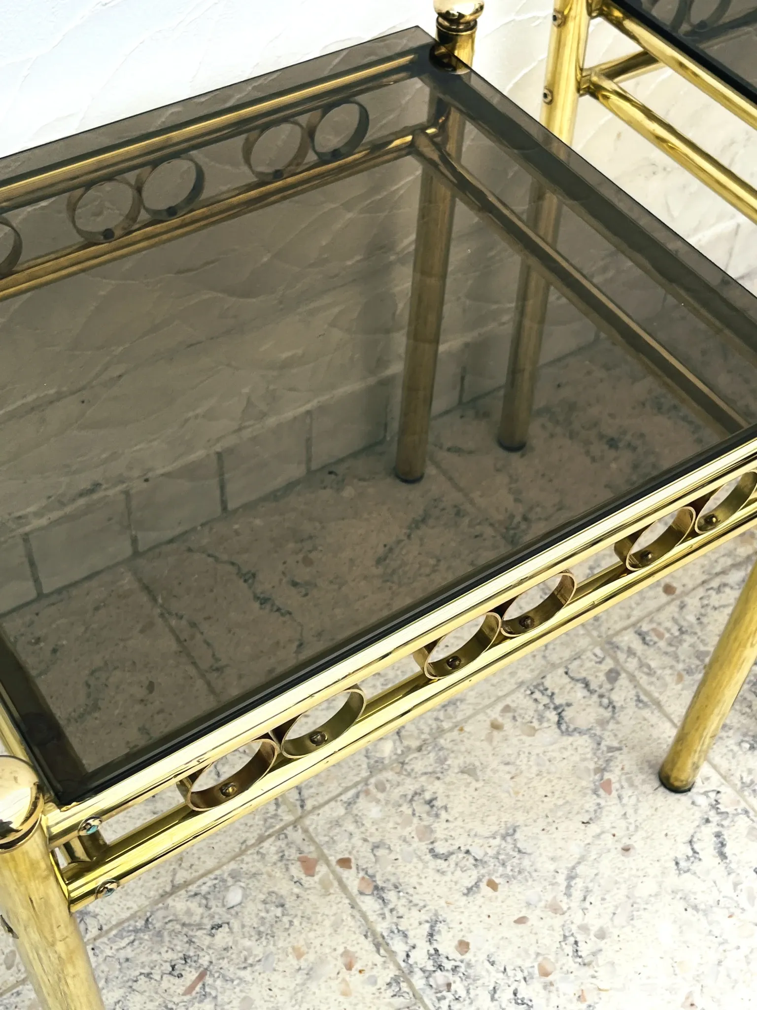 Pair of Belgo Chrome side tables